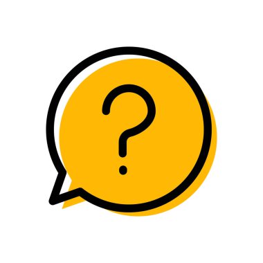 SSS simgesi illüstrasyonu. Sık sorulan soru vektörü