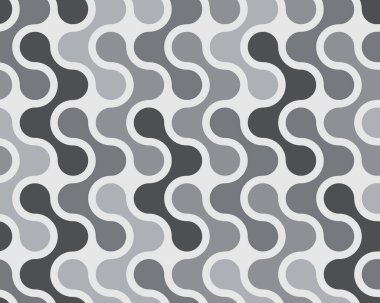 Geometrik kütle şekilli, kusursuz desen. Soyut tek renkli Bauhaus duvar kağıdı arkaplanı.