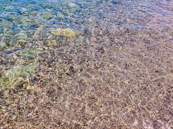 Incredibile Vista Rilassante Della Riva Del Mare Con Sua Sabbia — Foto Stock