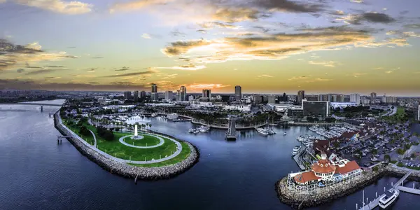 Long Beach California gün batımı manzarası