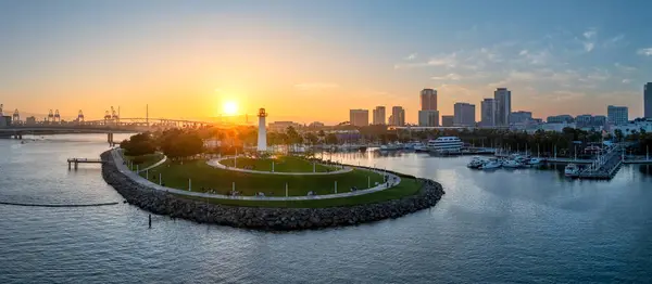 Long Beach California gün batımı manzarası
