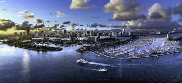 Long Beach California Günbatımı Panoraması