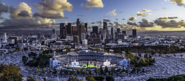 Los Angeles California Skyline Günbatımı