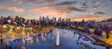 Echo Park Los Angeles gün batımı
