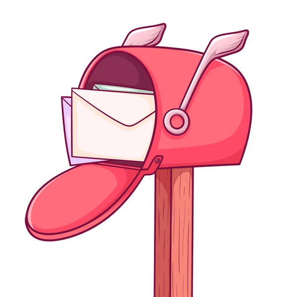 かわいい手描きのメールボックス — ストックベクタ