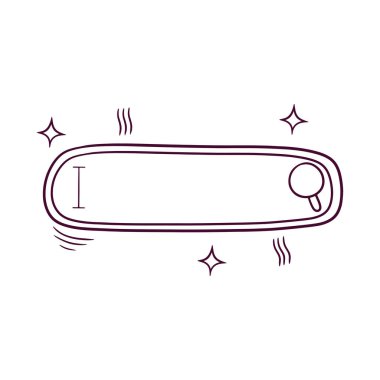 Arama kutusu. El çizimi simgesi. El çizimi vektör illüstrasyonu