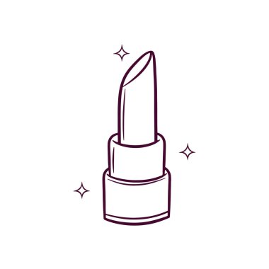 Hand Drawn Lipstick. Doodle Vector Sketch Illustration clipart