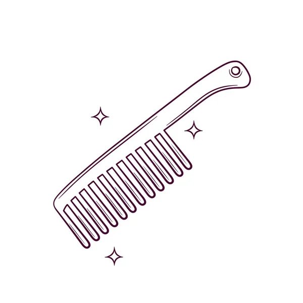 Hand Drawn Hair Comb Doodle Vector Sketch Illustration — Stock Vector
