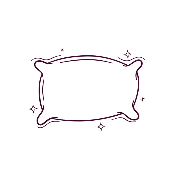 Travesseiro Desenhado Mão Doodle Vector Sketch Ilustração —  Vetores de Stock