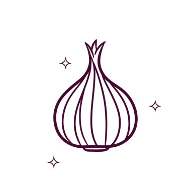 El yapımı soğan. Doodle Vektör Çizim Çizimi