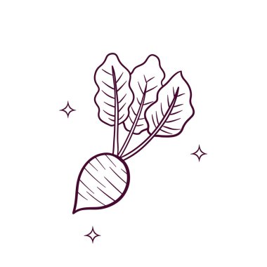 El Turpu. Doodle Vektör Çizim Çizimi