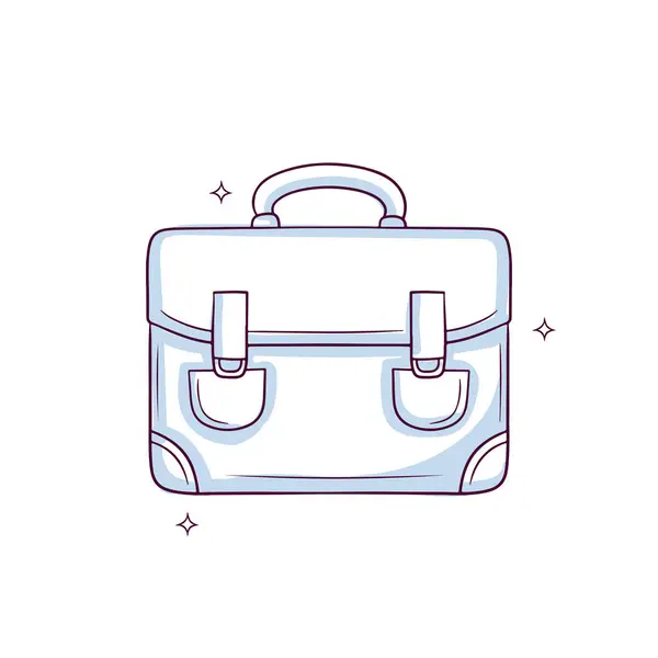 Hand Drawn Briefcase Doodle Sketch Vector Illustration — Stock Vector