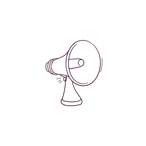 Hand Drawn Illustration Megaphone Icon Doodle Vector Sketch Illustration — Stock Vector