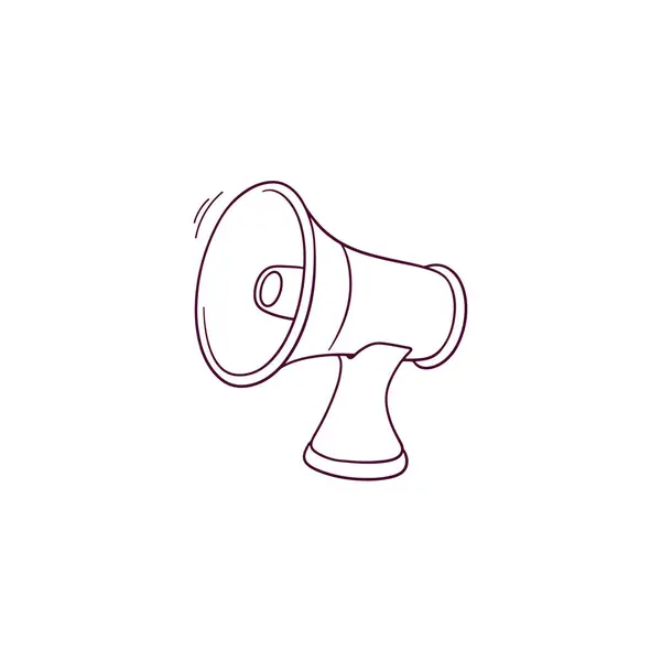 Hand Drawn Illustration Loudspeaker Icon Doodle Vector Sketch Illustration — Stock Vector