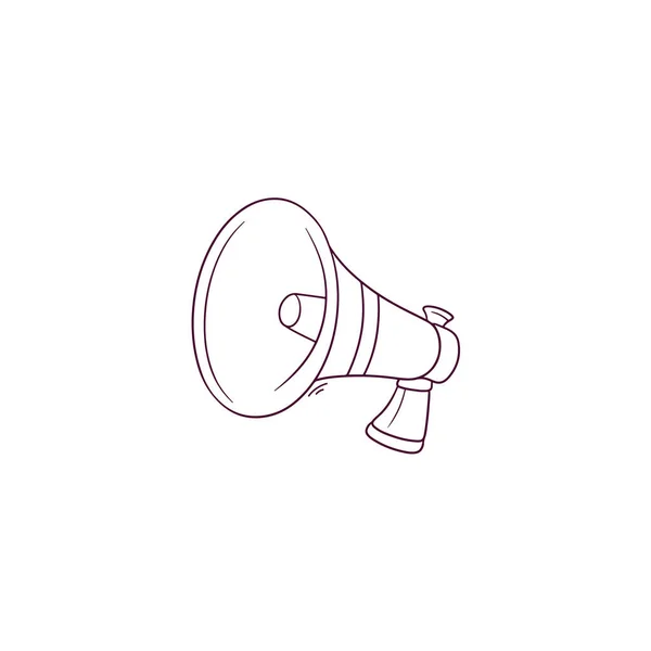 Hand Drawn Illustration Loudspeaker Icon Doodle Vector Sketch Illustration — Stock Vector