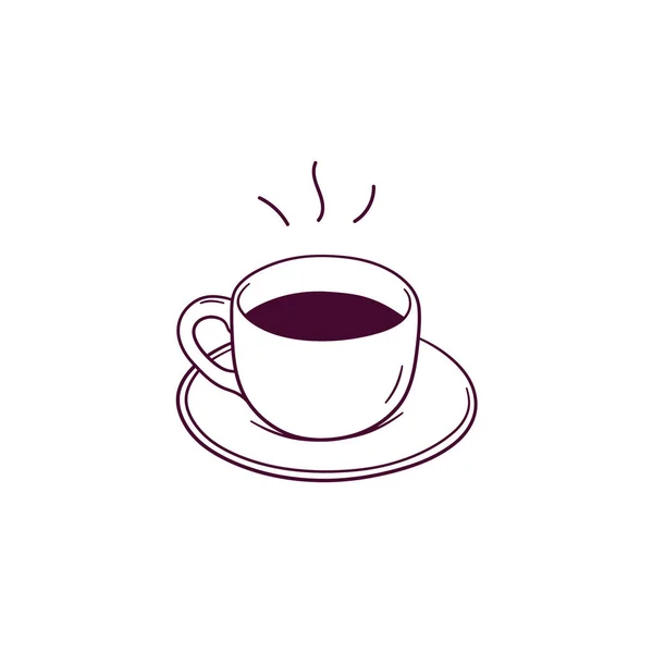 Handgezeichnete Illustration Der Kaffeetasse Ikone Doodle Vector Sketch Illustration Vektorgrafiken