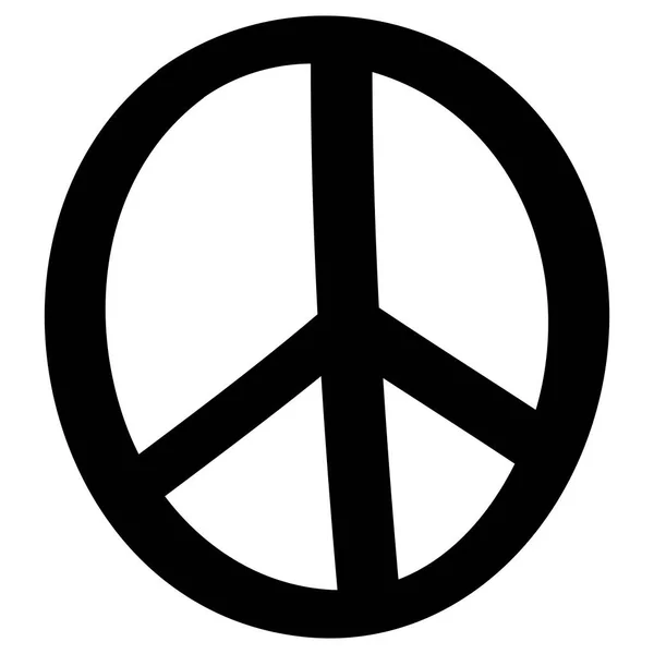 Peace Symbol 70S 60S Retro Style 1970 Icon Seventies Element — Stock Vector