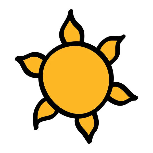 Сонце Або Роках Ретро Стиль Сонячне Сяйво 1970 Ікона Елемент — стоковий вектор