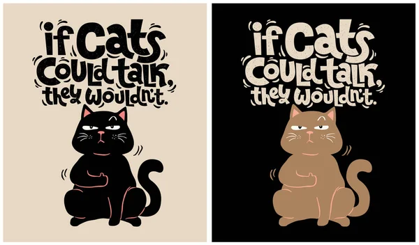 Kedi Aşığı Komik Kedi — Stok Vektör