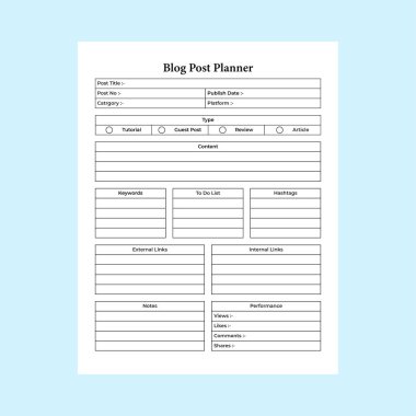 Günlük günlüğü ve görev takip cihazı KDP içerisi. Sosyal medya blog yazarı bilgileri ve dizüstü bilgisayar şablonu ayarlanıyor. KDP dahili dergisi. Günlük iletisi planlayıcısı ve anahtar sözcük izleyici içereName.