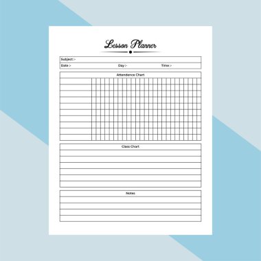 Ders planlayıcısı KDP dahili günlük şablonu. Günlük not takip cihazı ve bilgi kontrol şablonu. KDP dahili kayıt defteri. Öğrenci ders planlayıcısı ve hedef izleyici içerisi.