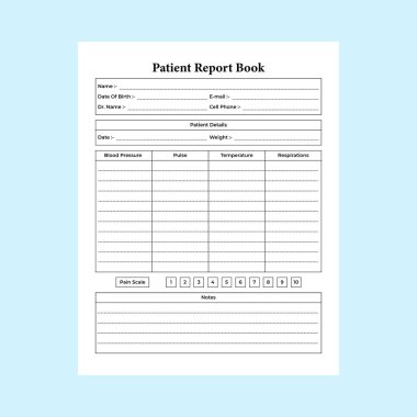 Hemşire, KDP 'nin kayıt defterinin içini rapor etti. Düzenli hasta bilgileri ve ilaç planlama şeması. KDP dahili dergisi. Hemşire bilgi takip cihazı ve hasta sağlık denetleyicisi iç mimarisi.