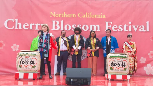 San Francisco Απριλίου 2023 Δήμαρχος London Breed Στο Cherry Blossom — Φωτογραφία Αρχείου
