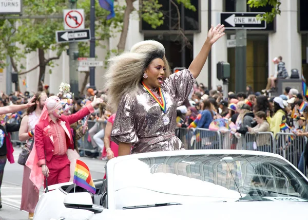 San Francisco Června 2023 Honey Mahogany Účastní Gay Pride Parade — Stock fotografie