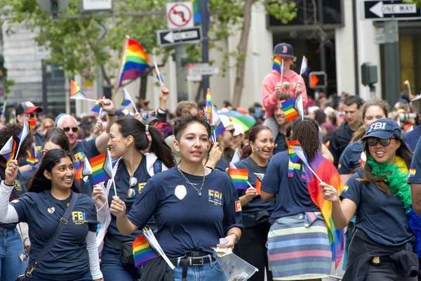 São Francisco Junho 2023 Participantes Celebram Gay Pride Parade Market — Fotografia de Stock