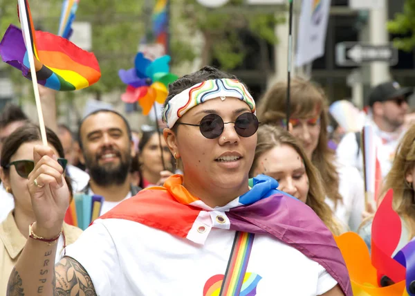 San Francisco Června 2023 Účastníci Slaví Gay Pride Parade Market — Stock fotografie