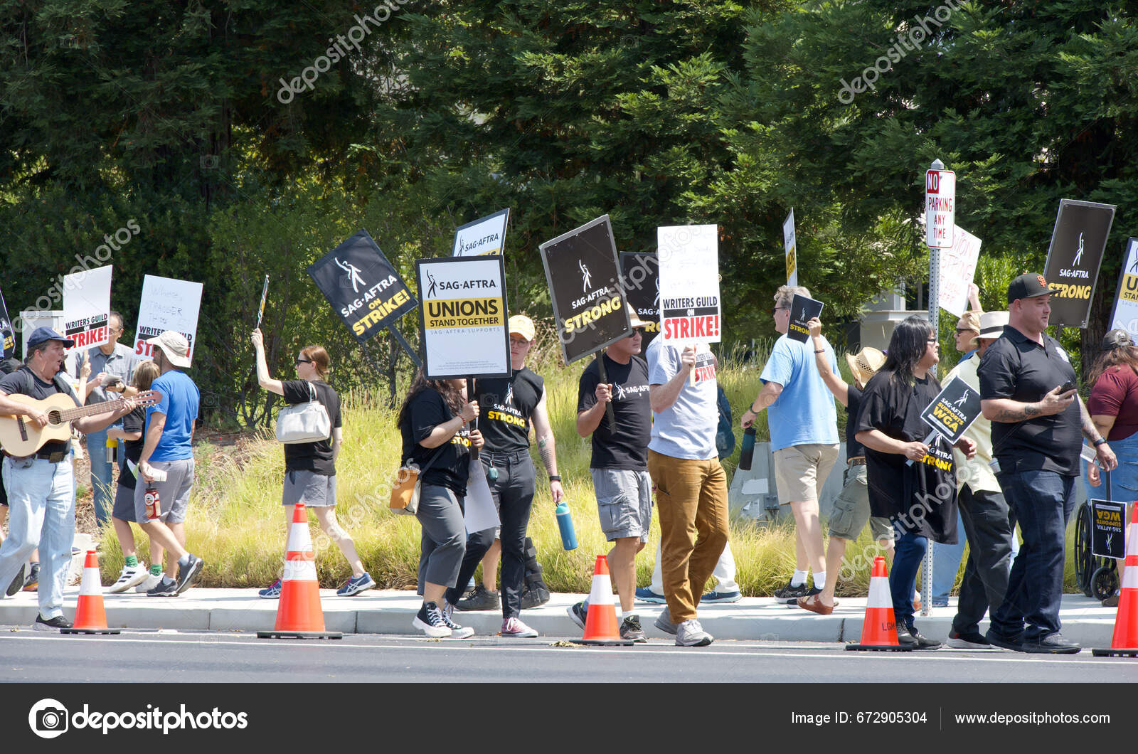 Los Gatos Aug 2023 Northern California Local Members Sag Aftra Stock Editorial Photo