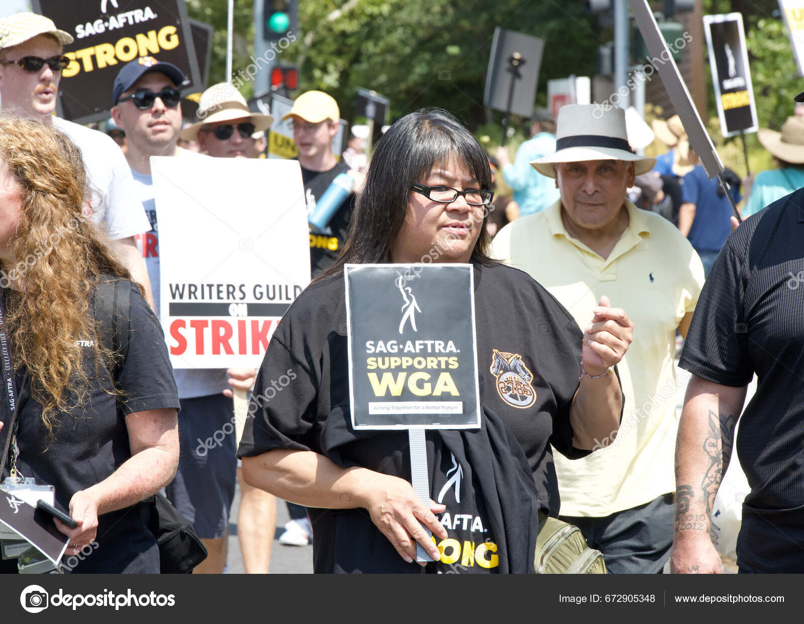 Los Gatos Aug 2023 Northern California Local Members Sag Aftra Stock Editorial Photo