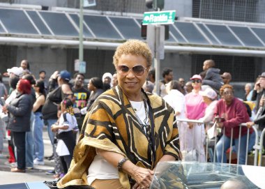 Oakland, CA - Feb 25, 2024: Barbara Lee participating in the 7th annual Black Joy Parade in Oakland, CA. clipart