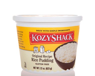 Alameda, CA - 8 Ağustos 2022: Kozy Shack markasının orijinal tarifi Rice Pudding. Basit, Erdemli Malzemelerle yapıldı. Glütensiz.