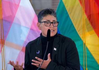 San Francisco, CA - 01 Ağustos 2024: LYRIC Merkezi 'nden Gael Lala-Chavez, San Franciscos' un 3.. 