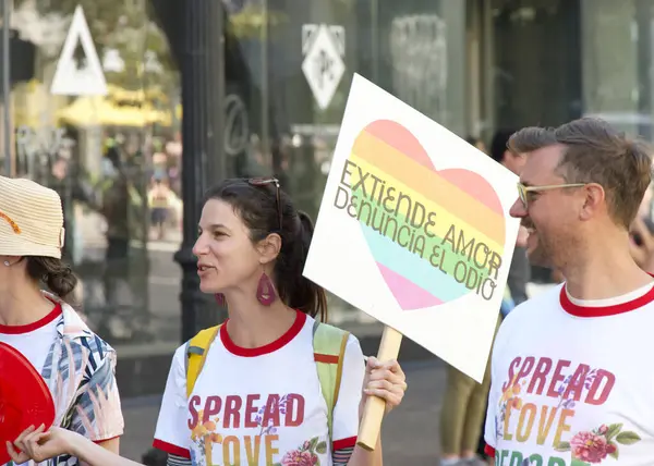 stock image Oakland, CA - Sept 8, 2024: Participants in the 14th annual Gay Pride Parade in downtown Oakland. This years theme, Rooted in Pride,