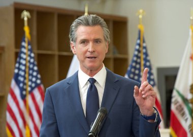 Turlock, CA - 6 Ocak 2025: CA Valisi Gavin Newsom Kaliforniya 'daki ilk projeler ve önümüzdeki mali yılın bütçe ana hatlarını gösteren basın toplantısında konuştu