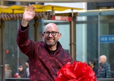 San Francisco, CA - Feb 15, 2025: Supervisor Rafael Mandelman in the Chinese New Year Parade, one of the worlds top 10 parades and the largest celebration of its kind outside Asia clipart