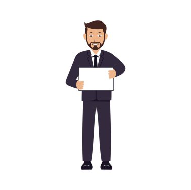 İş adamı çizgi film karakteri tasarım tasarım tasarım vektörü eps biçimi, tasarım ihtiyaçlarınız, logonuz, illüstrasyonunuz, animasyonunuz vs. için uygundur.