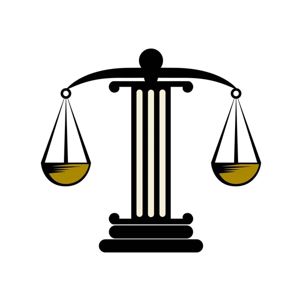 Закон Справедливости Дизайн Логотипа Иллюстрации Вектор Eps Формат Подходит Ваших Стоковый вектор