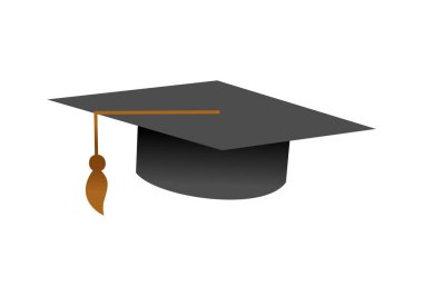 Kare Akademik Cap Tasarım İllüstrasyon Vektörü biçimi, tasarım ihtiyaçlarınız, logonuz, illüstrasyonunuz, animasyonunuz vs. için uygun.