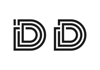 DD Logo Tasarımı Çizim Vektörü Biçimi, tasarım ihtiyaçlarınız, logonuz, illüstrasyonunuz, animasyonunuz vs. için uygundur.