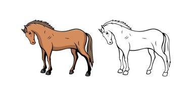 At Tasarımı Çizim Vektörü Özellikleri biçimi, tasarım ihtiyaçlarınız, logonuz, illüstrasyonunuz, animasyonunuz vs. için uygundur.