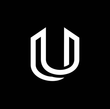 U Harfi Logo Tasarım Çizim Vektörü biçimi, tasarım ihtiyaçlarınız, logonuz, illüstrasyonunuz, animasyonunuz vs. için uygundur.