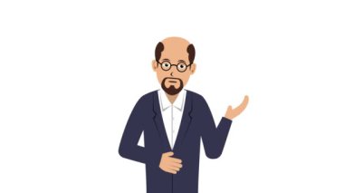 Profesör Lipsync Sunum Animasyon Video 4K projeniz için uygun eğitim, şirket, pazarlama vs.