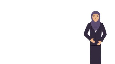 Sunum Yapan Kadın Animasyon Video 4K projeniz için uygun eğitim, şirket, pazarlama vb.