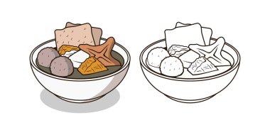 Bakso Malang Indonesian Food Design Illustration vector eps format suitable for your design needs logo illustration animation etc clipart