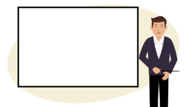 Man Teacher Animation Video 4K projeniz için uygun eğitim firması pazarlaması vs.