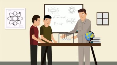 Laboratoy Animasyon Video 4K 'da Fizik Öğrenme Projen için uygun Eğitim şirketi pazarlaması vs.