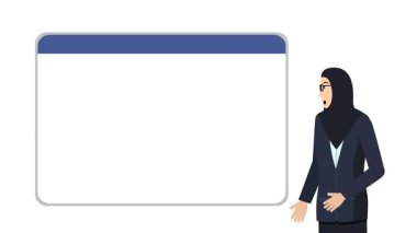 Müslüman Kadın Öğretmenler Ekran Canlandırması Videosu 4K Proje ihtiyaçlarınız için uygun